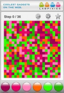 The Flood-it game Flood-it, a color filling game. This version was made by Lab Pixies for the iPhone, but many others exist.